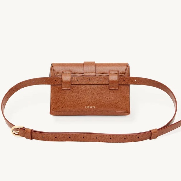 Senreve Aria Leather Belt Bag in Chestnut Brown - Picture 4 of 14
